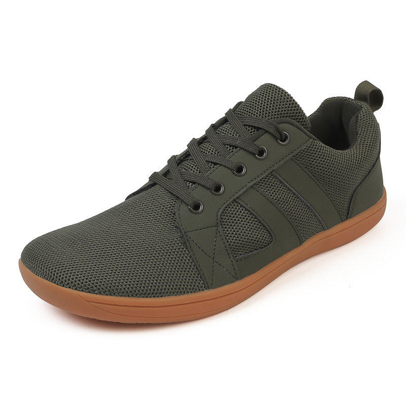 Popular Flat Casual Shoes Men And Women Wide Last Fly-knit Sneakers Couple Fitness Shoes In Stock Wholesale