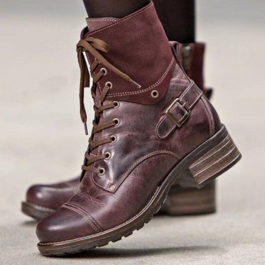 Chunky Heel Martin Boots