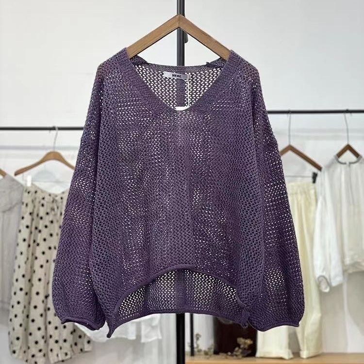 Loose Spring And Summer Sun Protection Casual Thin Mom Top Mesh