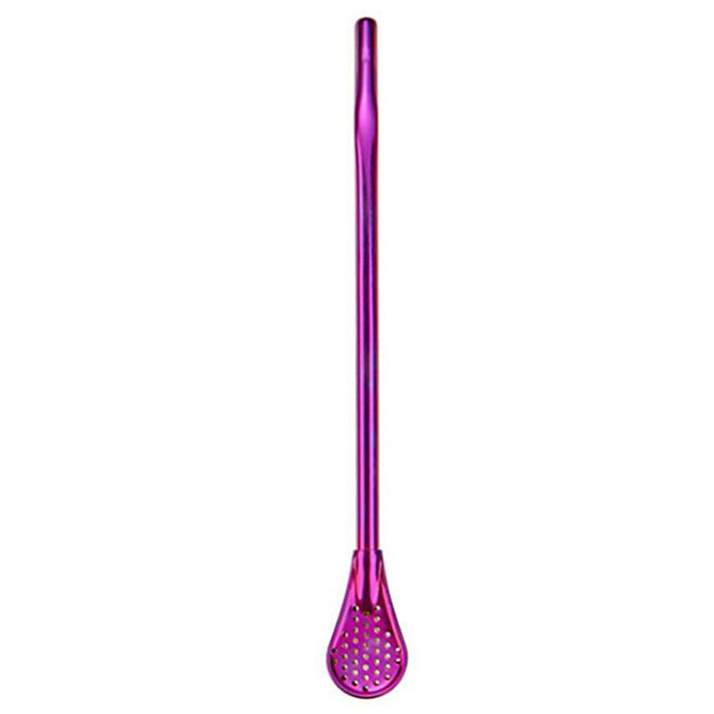 Stirring Spoon With Stainless Steel Filter Straw Mate Drink