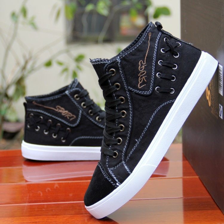 Canvas High-top Trend Cloth Shoes Breathable Deodorant Board Shoes
