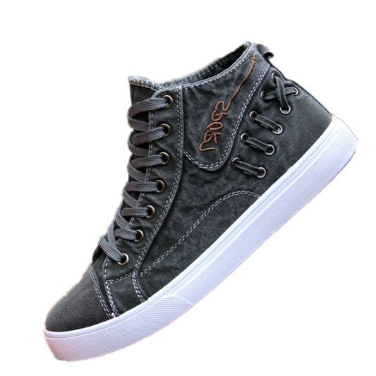 Canvas High-top Trend Cloth Shoes Breathable Deodorant  Board Shoes
