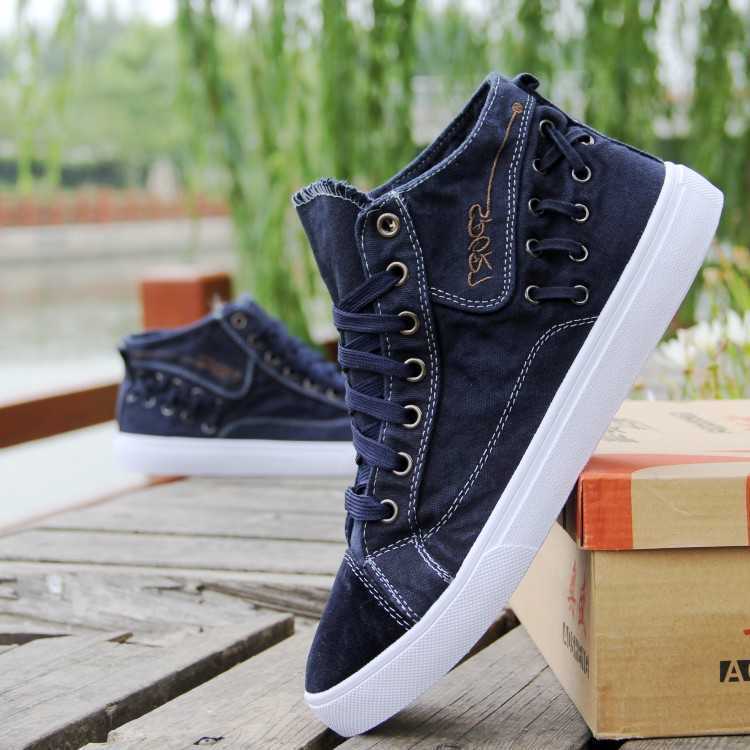 Canvas High-top Trend Cloth Shoes Breathable Deodorant Board Shoes