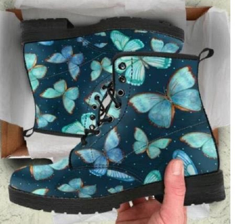 High-Top Skull Martin Boots