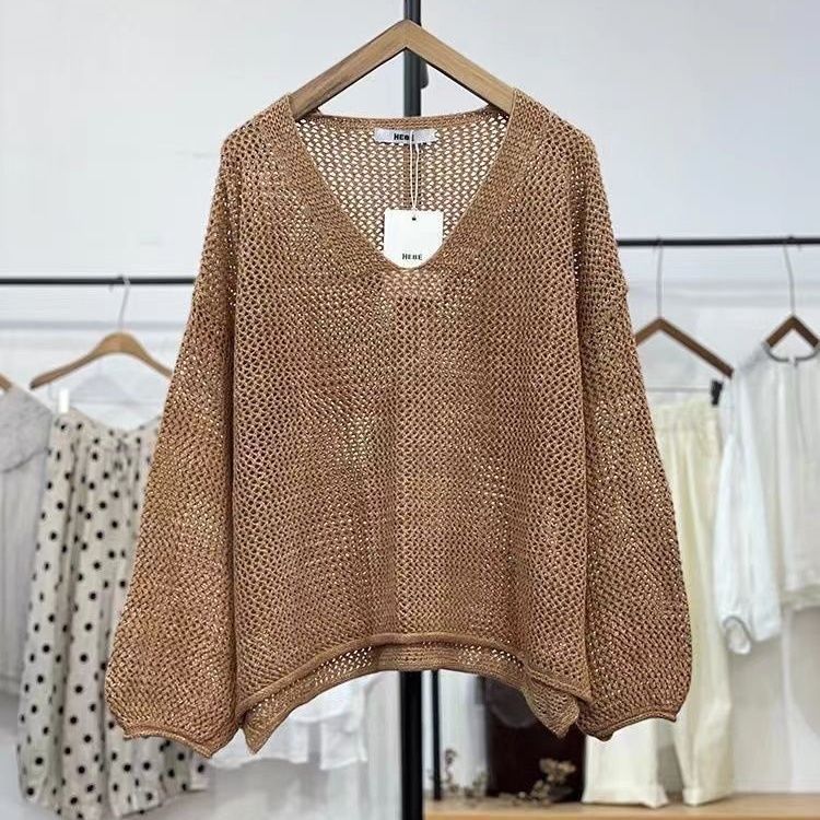 Loose Spring And Summer Sun Protection Casual Thin Mom Top Mesh