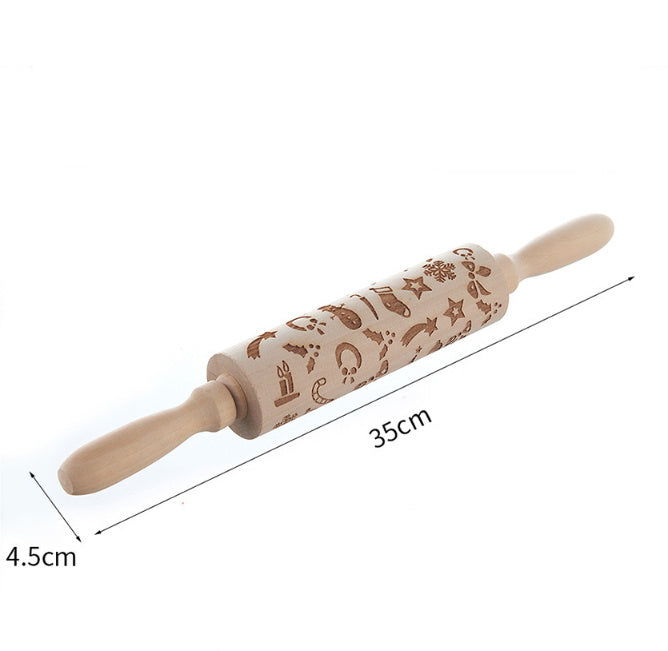 Birthday Christmas embossed rolling pin