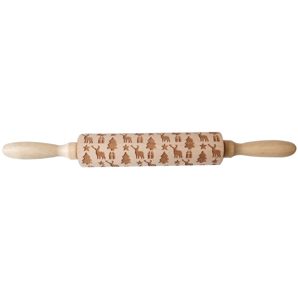 Birthday Christmas embossed rolling pin