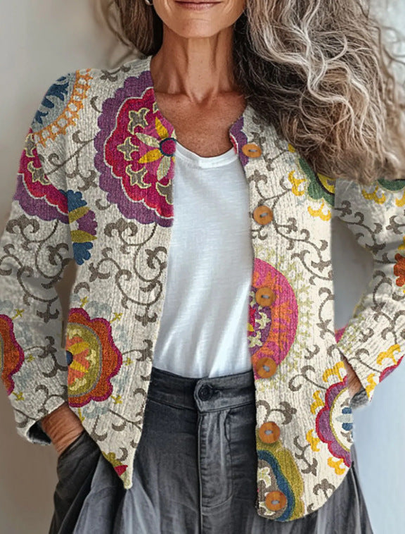 Autumn And Winter Popular Loose 3D Printed Sweater