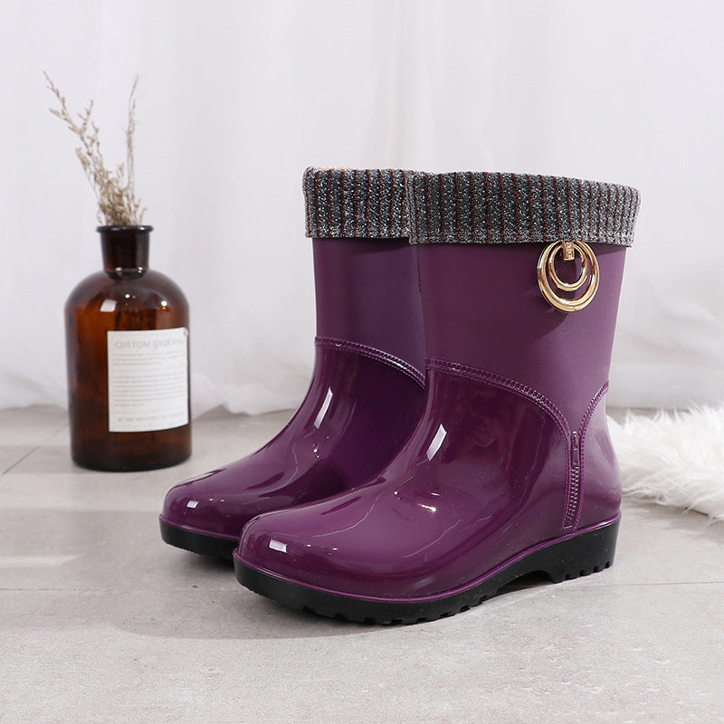 Fashion Plus Velvet Ladies Waterproof Shoes
