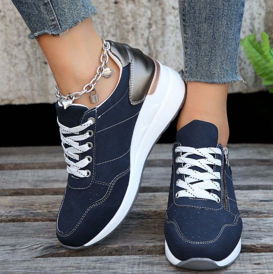 Burnt platform sneakers