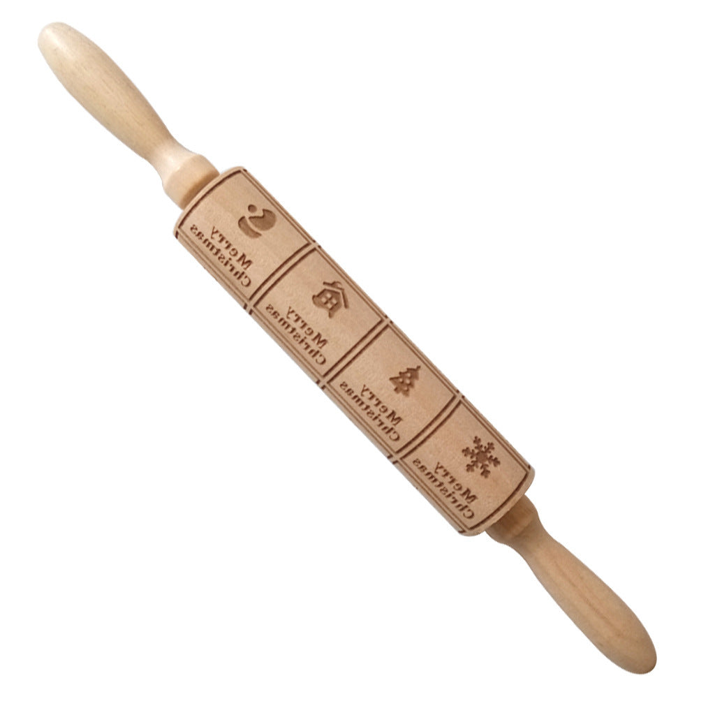 Birthday Christmas embossed rolling pin
