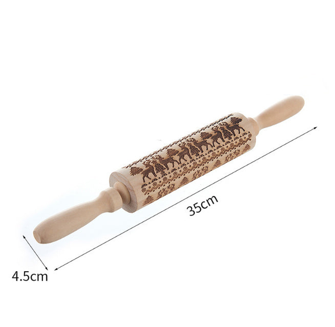 Birthday Christmas embossed rolling pin