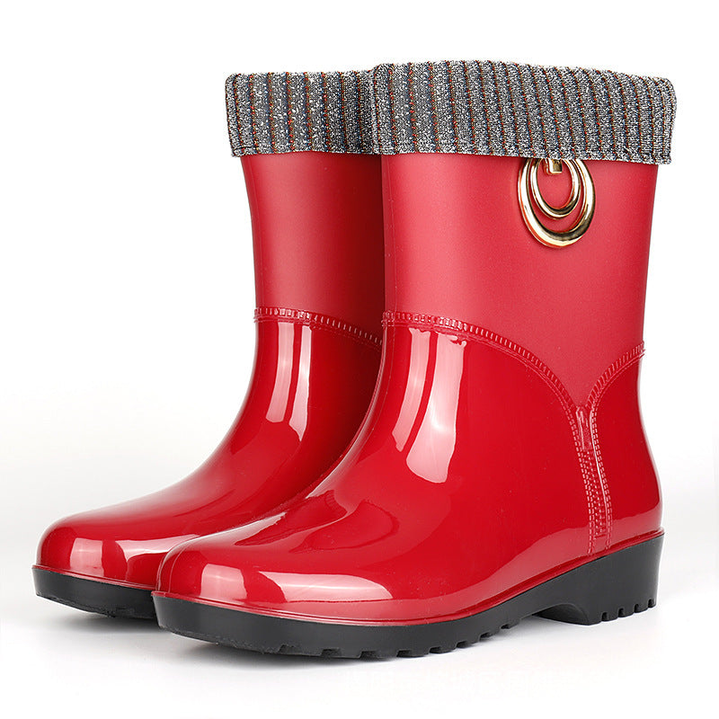 Fashion Plus Velvet Ladies Waterproof Shoes