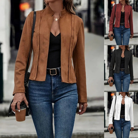 Winter Solid Color All-matching Cardigan Jacket Women