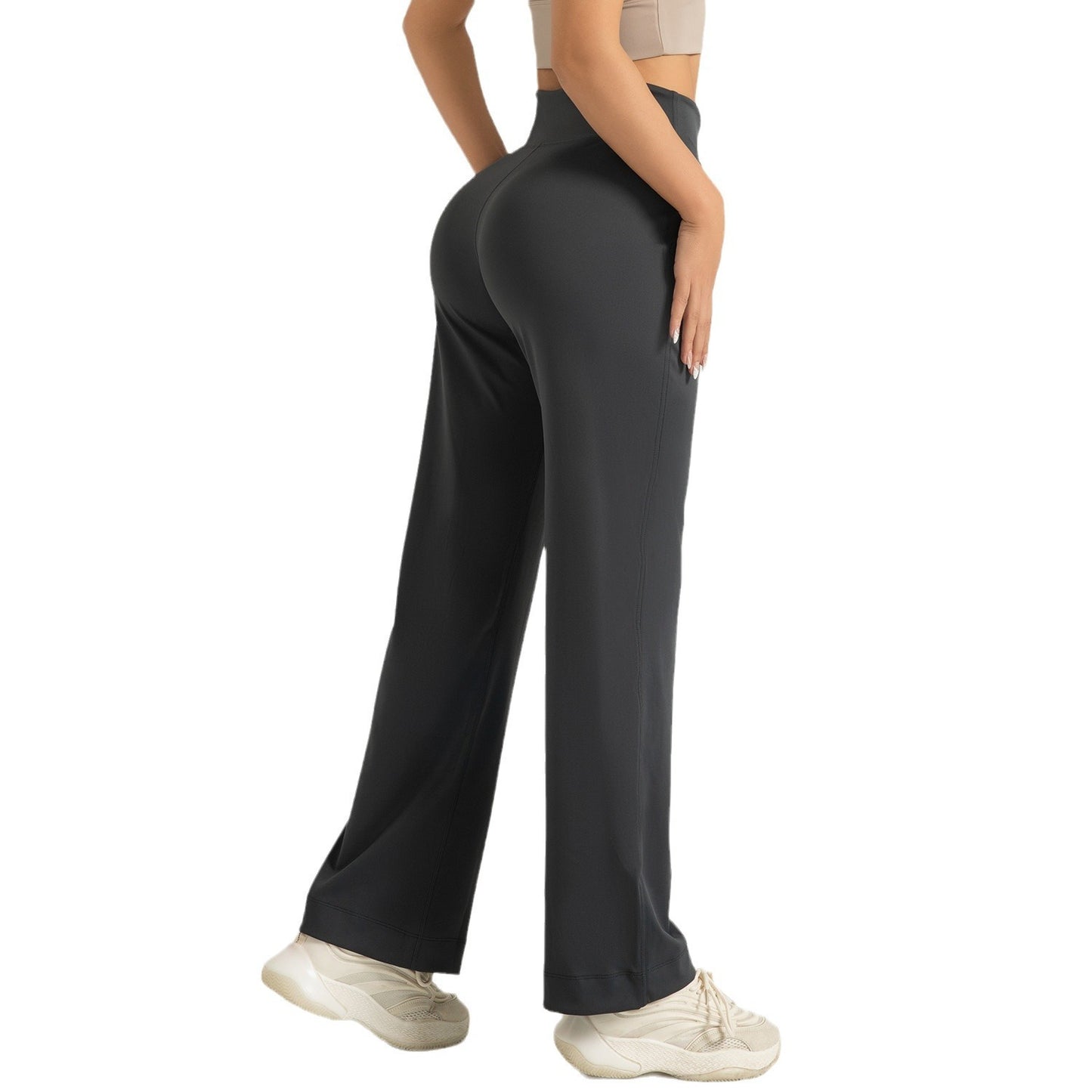 Versatile Sports Pants Drawstring Loose Nude Feel Casual Women