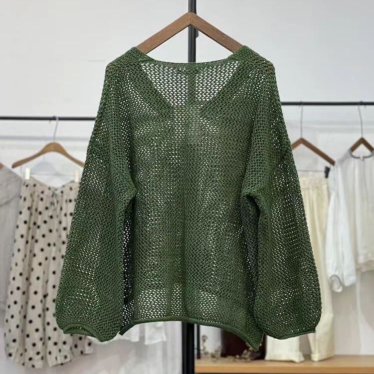 Loose Spring And Summer Sun Protection Casual Thin Mom Top Mesh