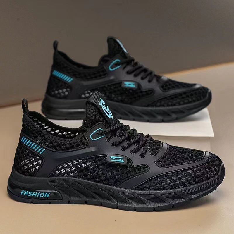 Men's Shoes Summer Hollow Breathable Casual Versatile Soft Bottom