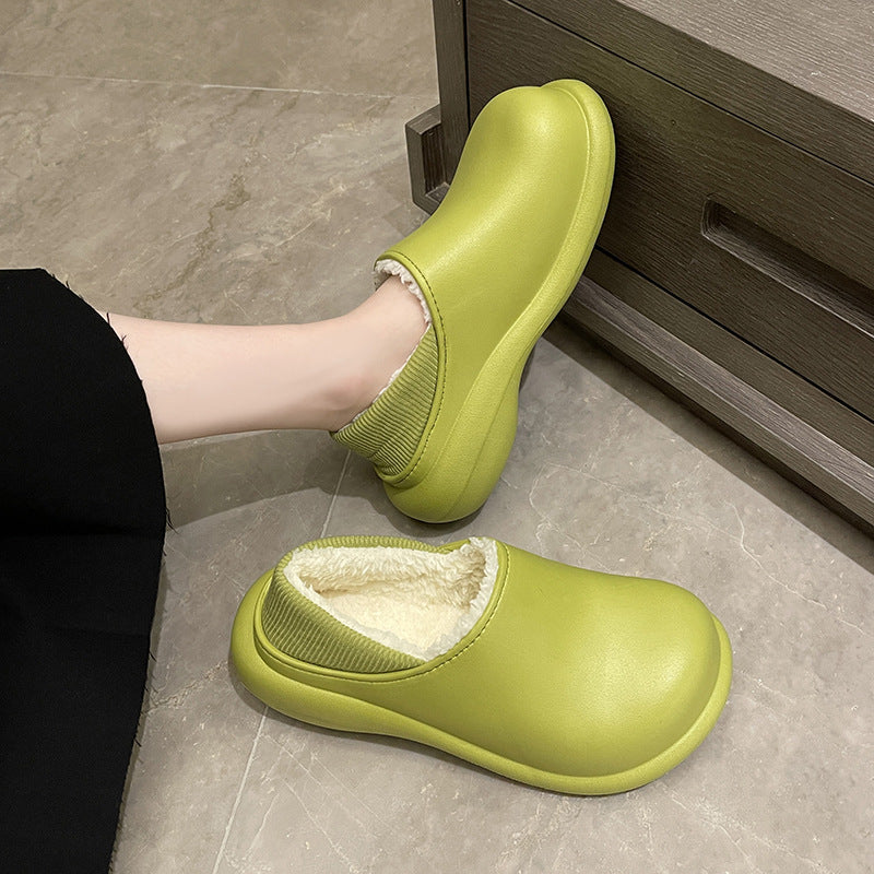 Thick-bottomed Home Furnishing Large Head Platform Slippers