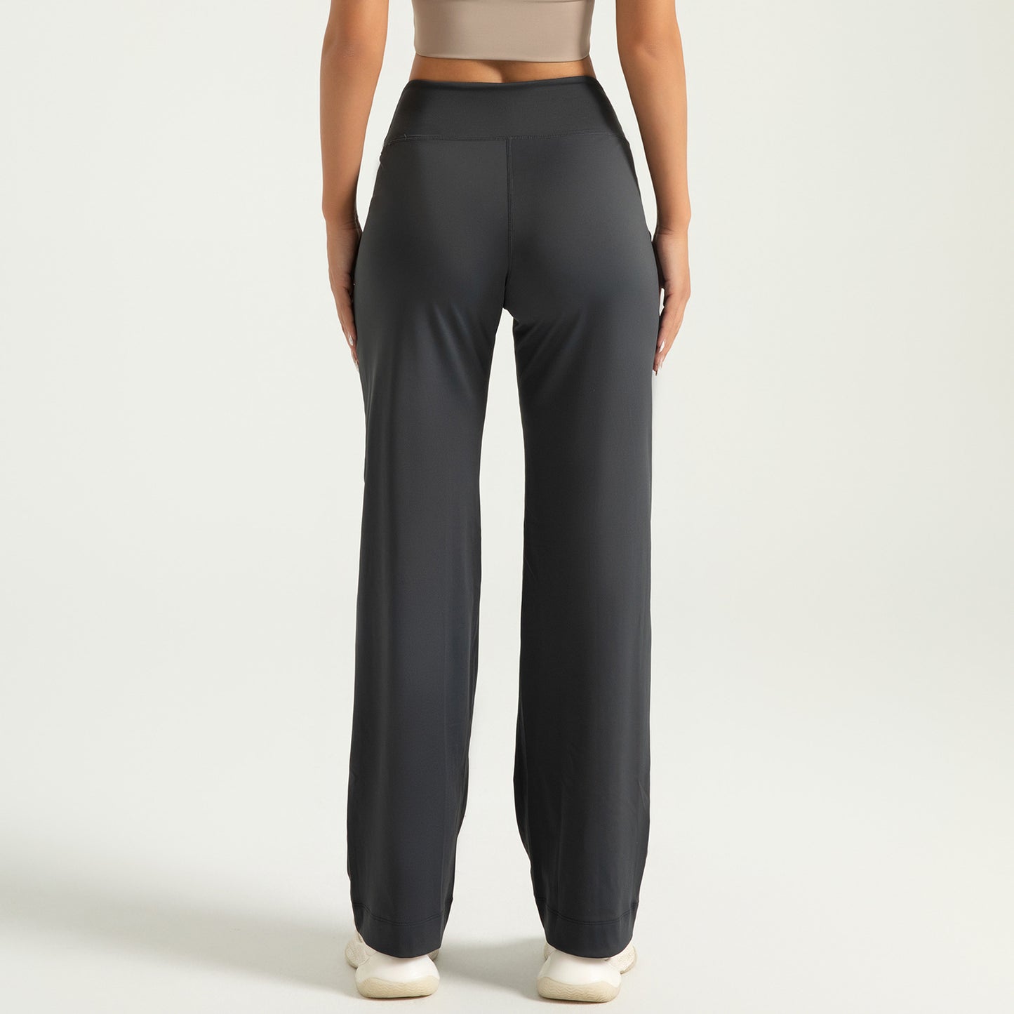 Versatile Sports Pants Drawstring Loose Nude Feel Casual Women