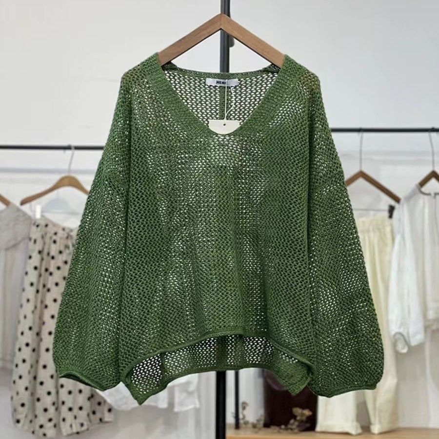 Loose Spring And Summer Sun Protection Casual Thin Mom Top Mesh