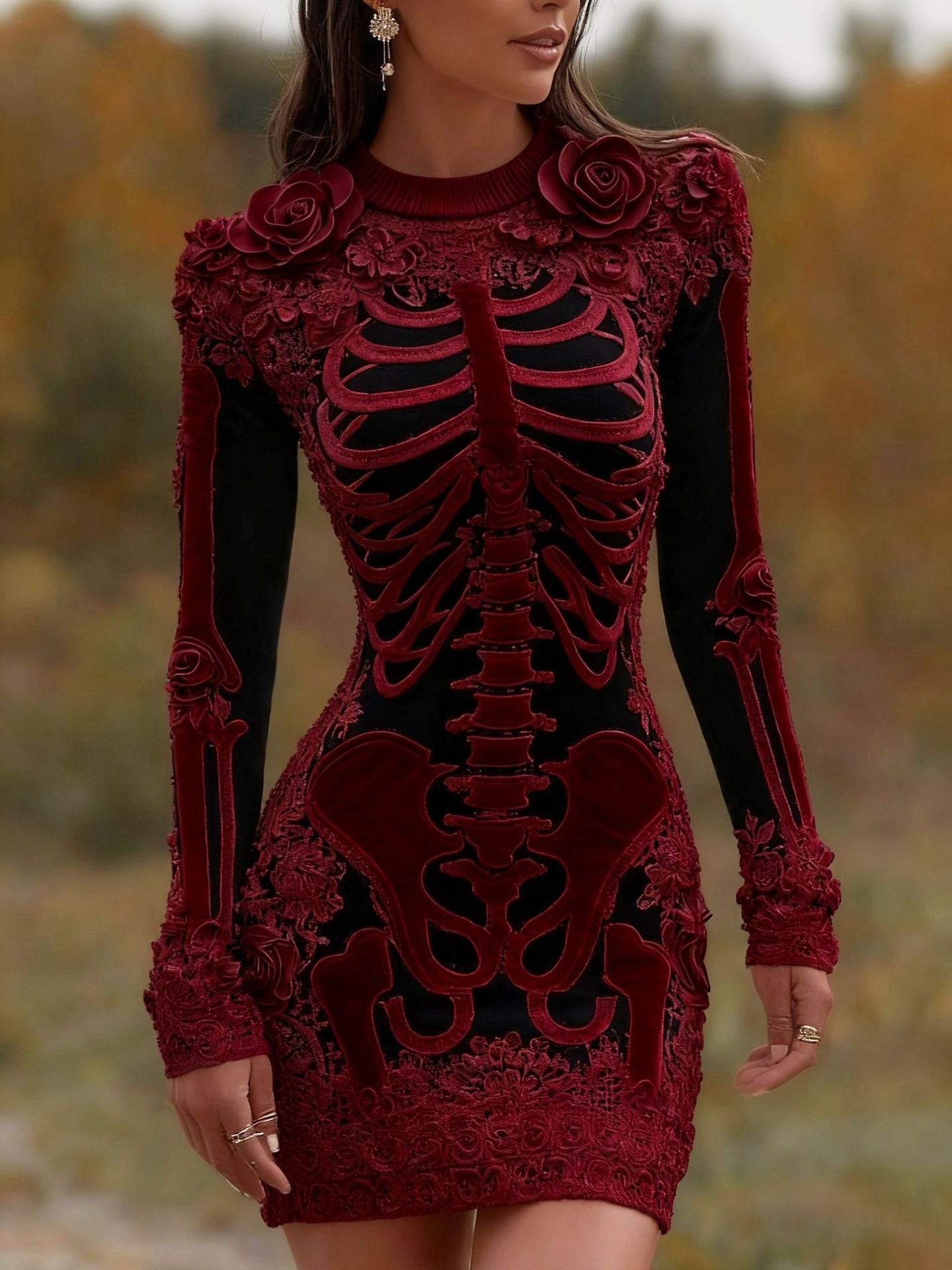 Women's Fashion 3D Digital Printing Hip Skirt