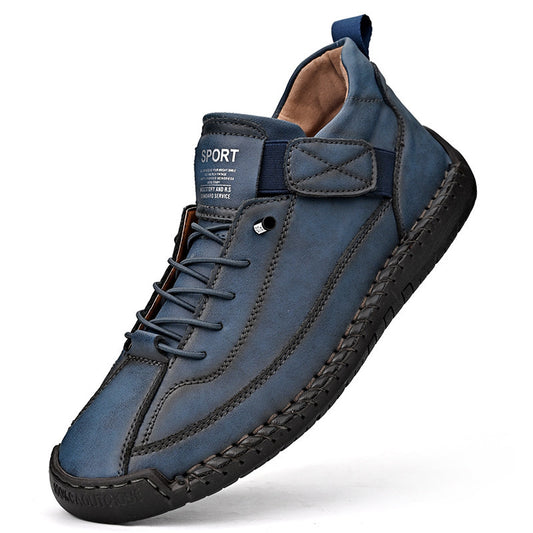 FallWinter Hot-selling Foreign Trade Cross-border Plus Size Men's Mid-Top Martin Boots Outdoor Casual Shoes Tooling Stitching Men's Shoes