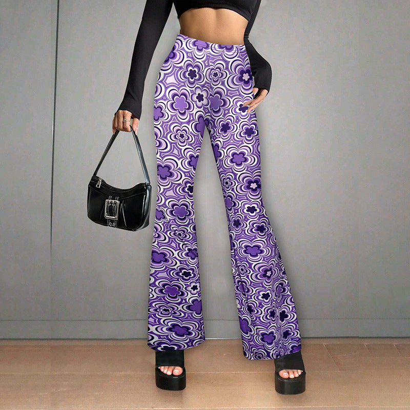 Floral Print Casual Jumpsuit Micro-elasticity