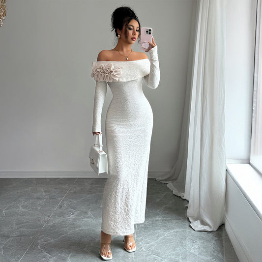 Women's Long-sleeved Sheath Dress