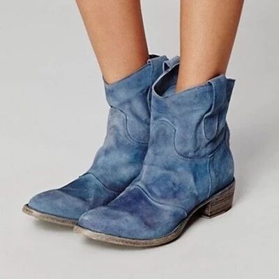 Square Heel Low Martin Boots
