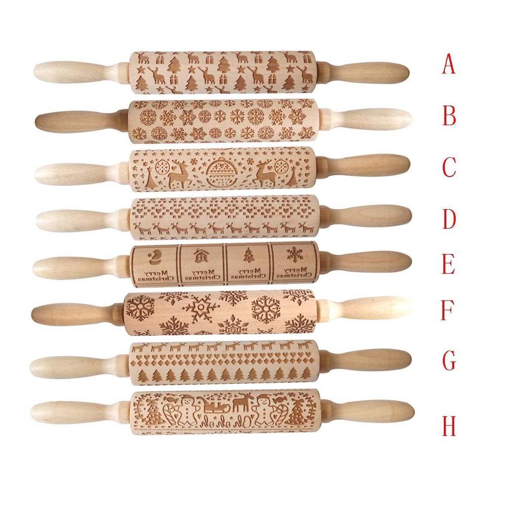 Birthday Christmas embossed rolling pin