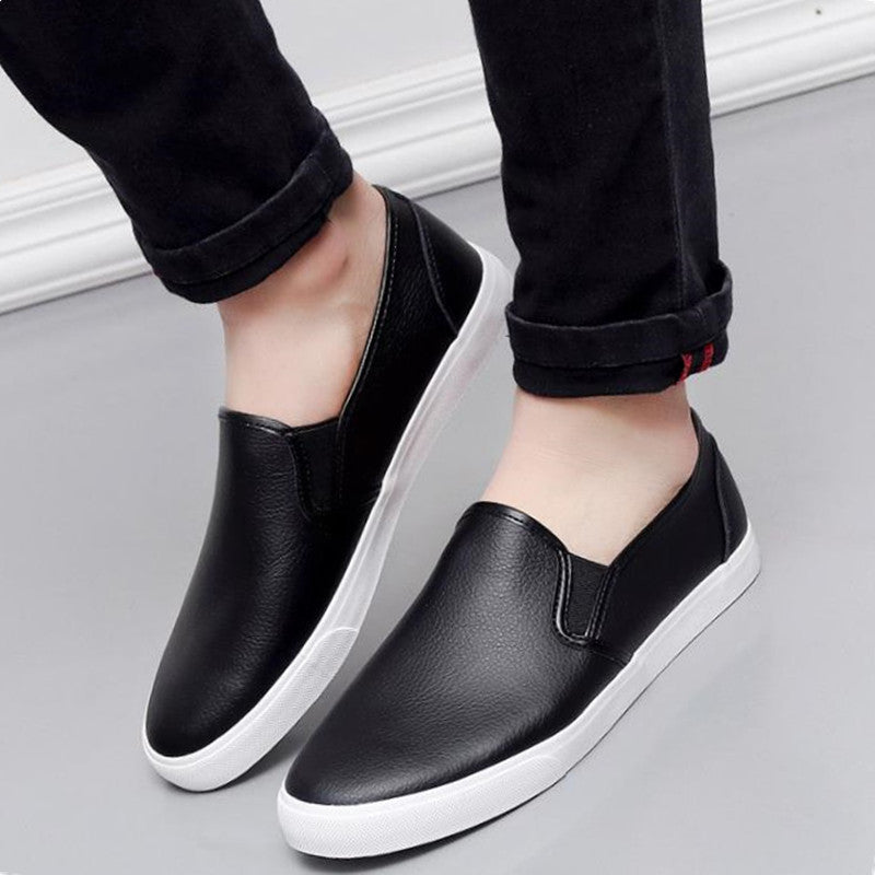 Small white leather shoes