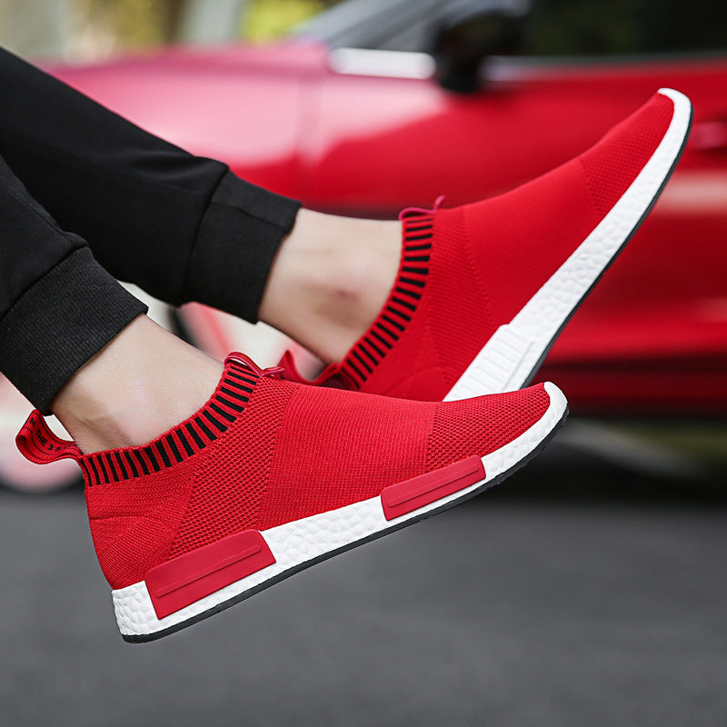 Flying Knit Sports Casual Shoes Korean Student Mesh Men's Shoes