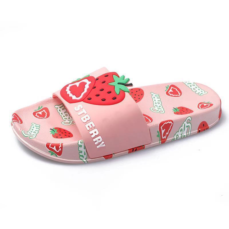 REAVE CAT New Women Slippers Open Toe 2cm Heels Fruit Stylish Cartoon Cute Soft Comfy Non-Slip Size 35-39 Summer A3768
