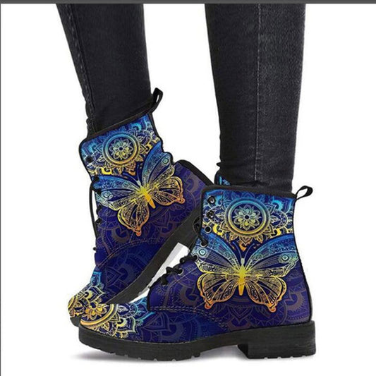 High-Top Skull Martin Boots