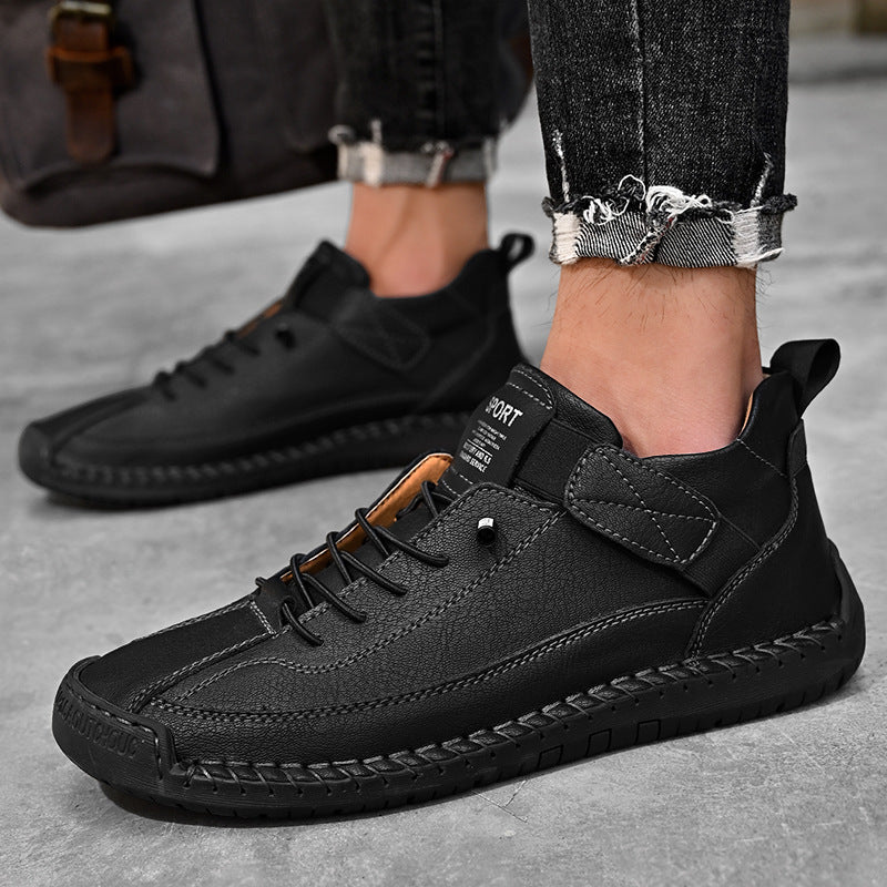 FallWinter Hot-selling Foreign Trade Cross-border Plus Size Men's Mid-Top Martin Boots Outdoor Casual Shoes Tooling Stitching Men's Shoes