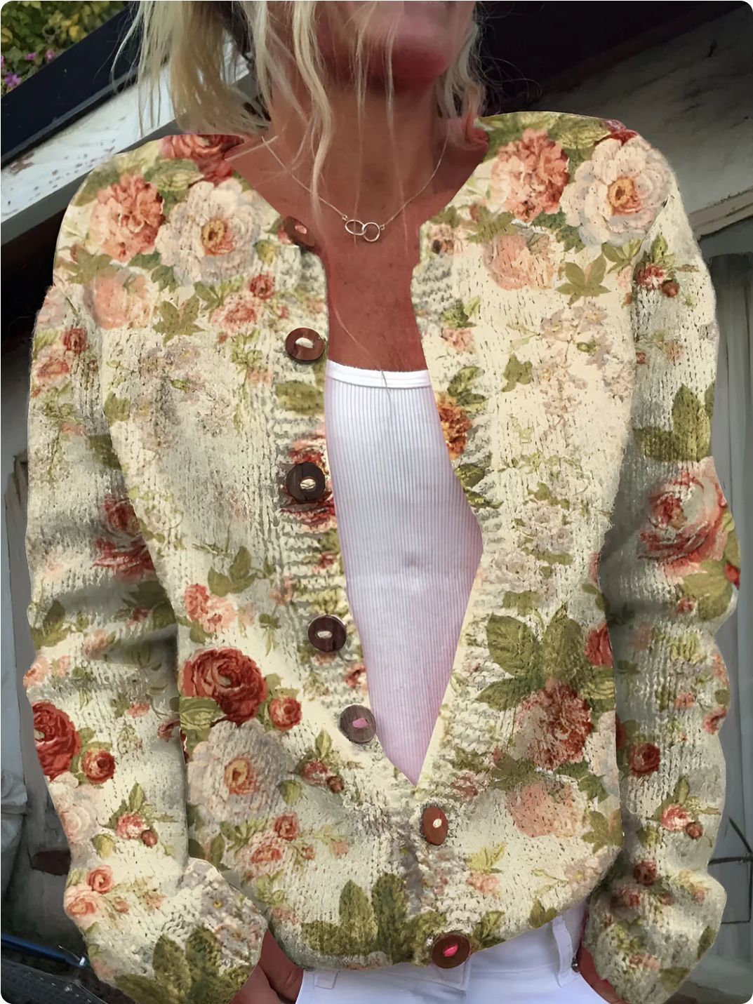 3D Digital Printing Cardigan Coat Outerwear Women