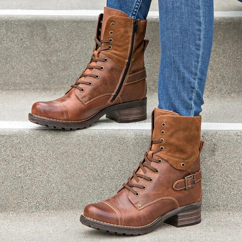 Chunky Heel Martin Boots