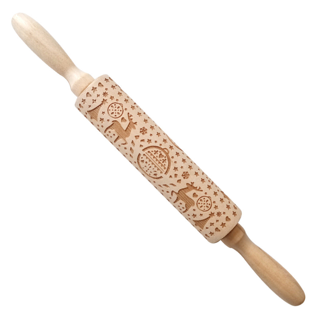 Birthday Christmas embossed rolling pin