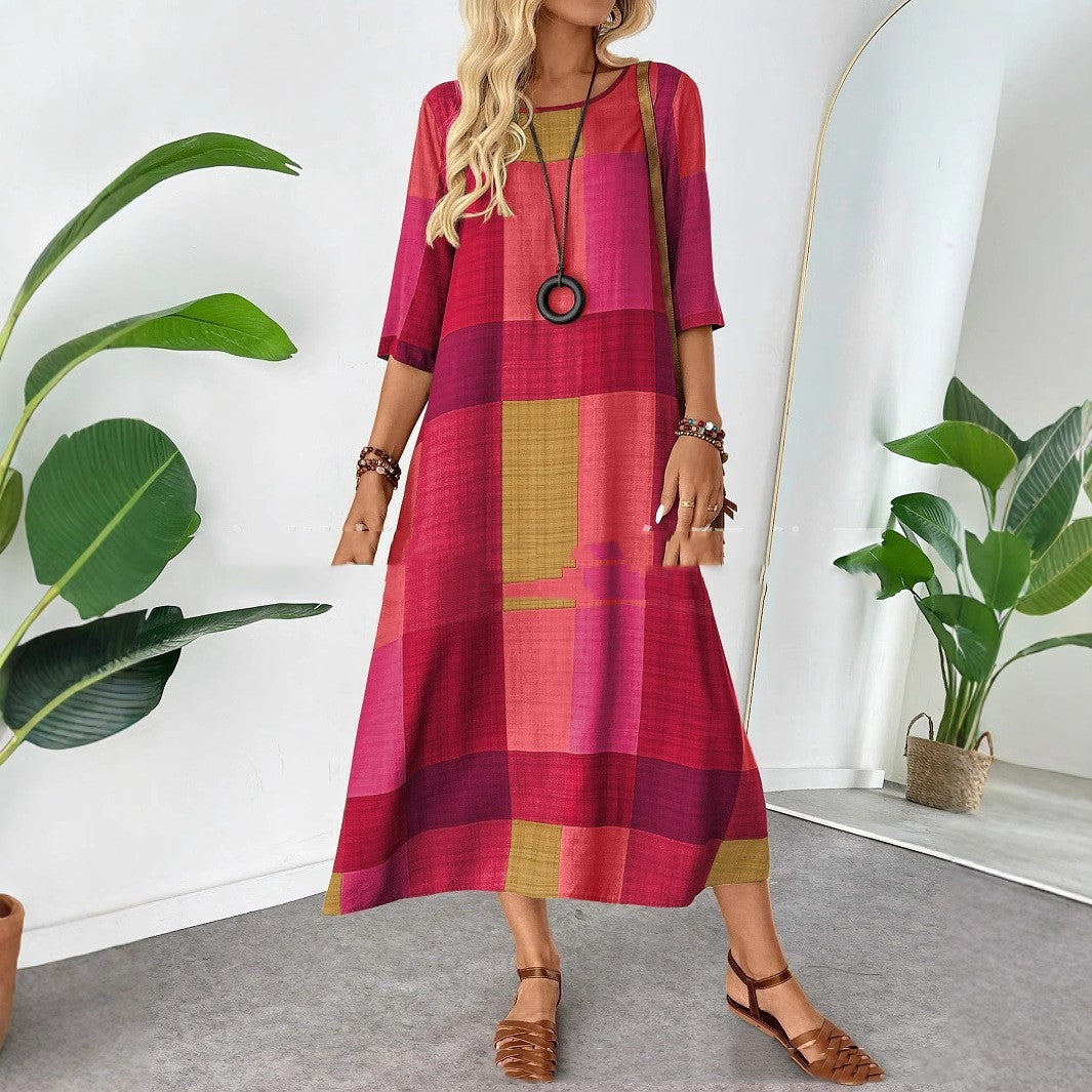 Half Sleeve Casual Length Dress Women