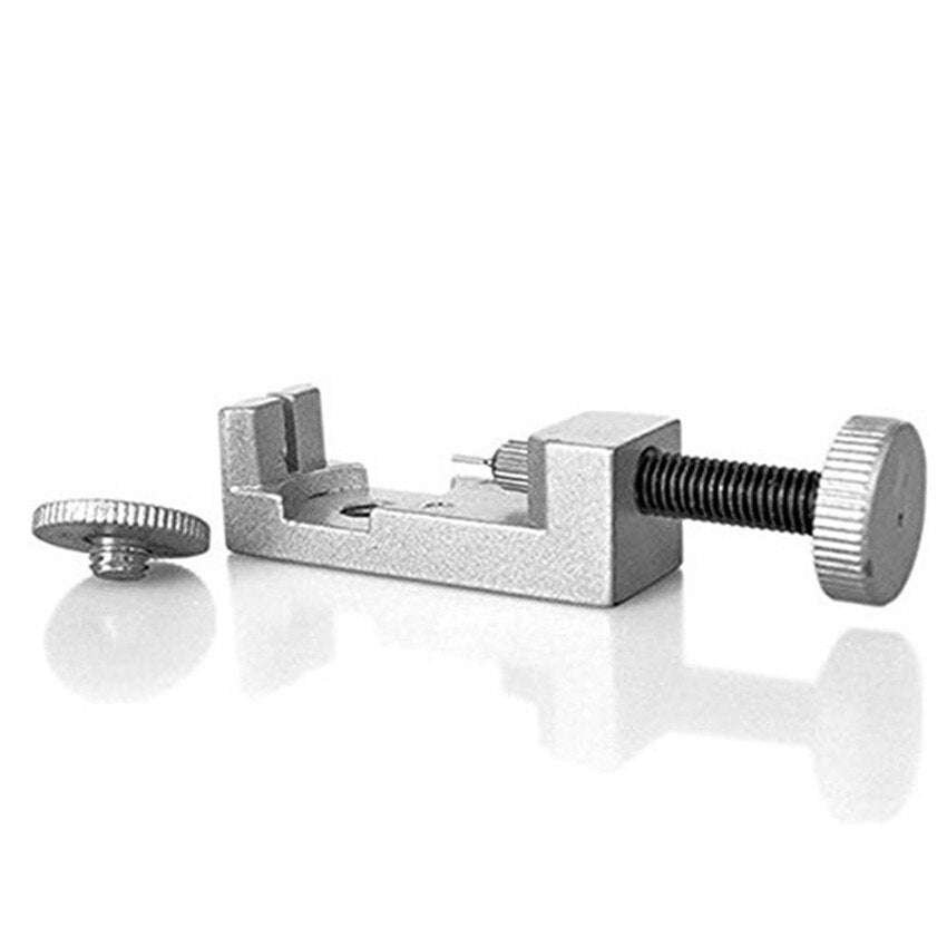 Silver metal adjustable height watch strap remover