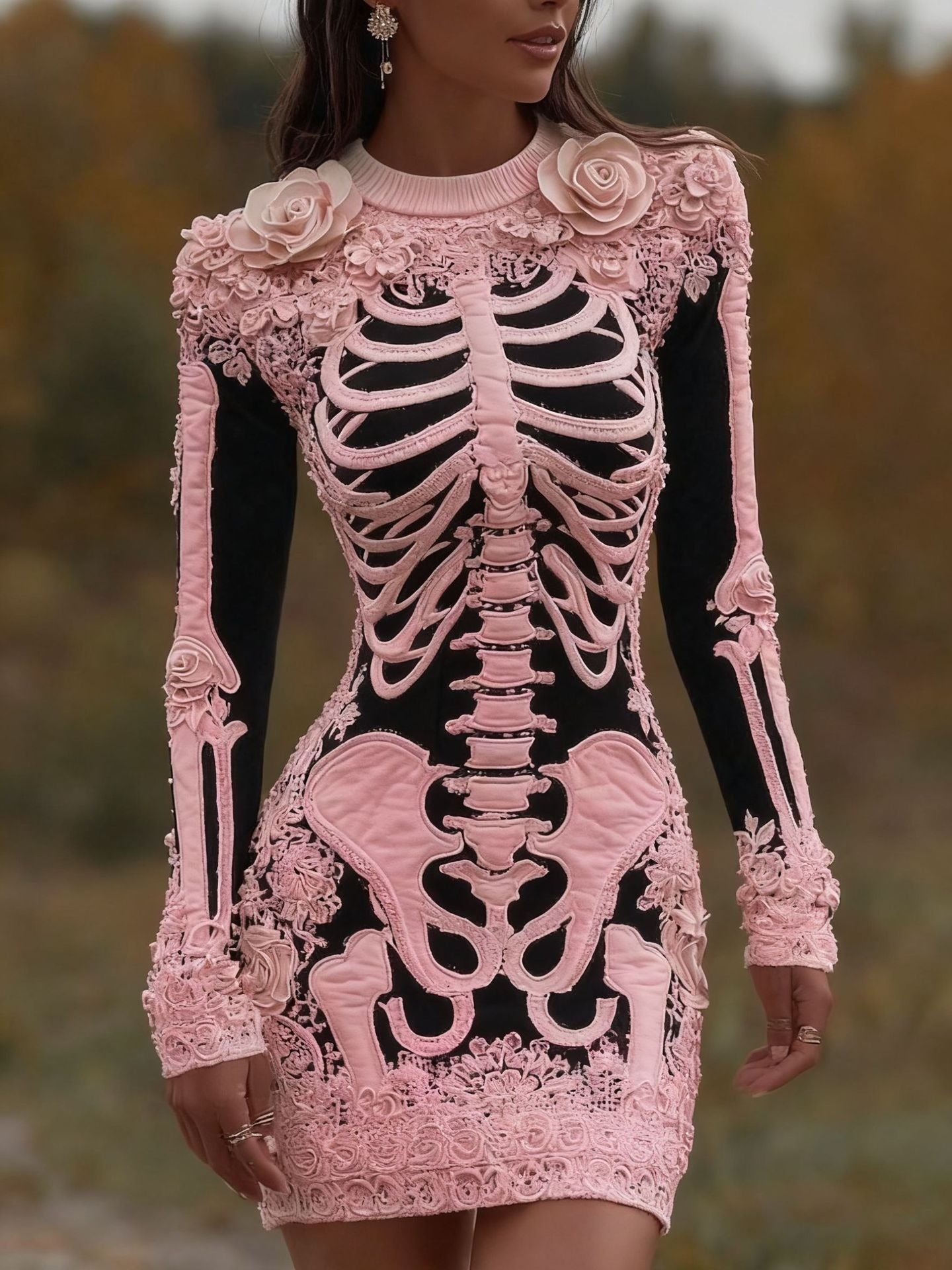 Women's Fashion 3D Digital Printing Hip Skirt