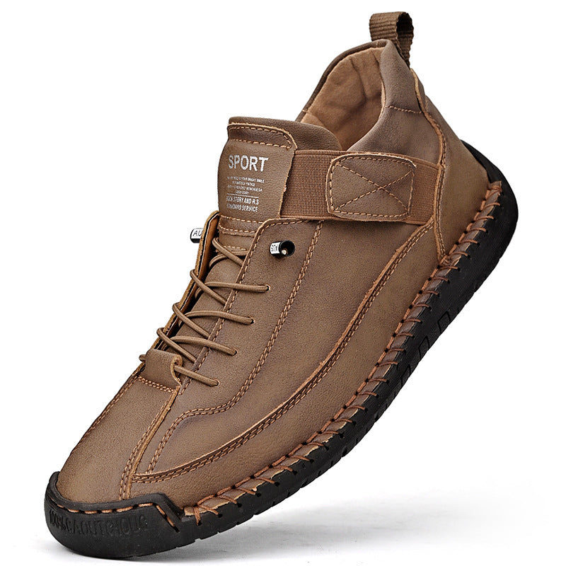FallWinter Hot-selling Foreign Trade Cross-border Plus Size Men's Mid-Top Martin Boots Outdoor Casual Shoes Tooling Stitching Men's Shoes