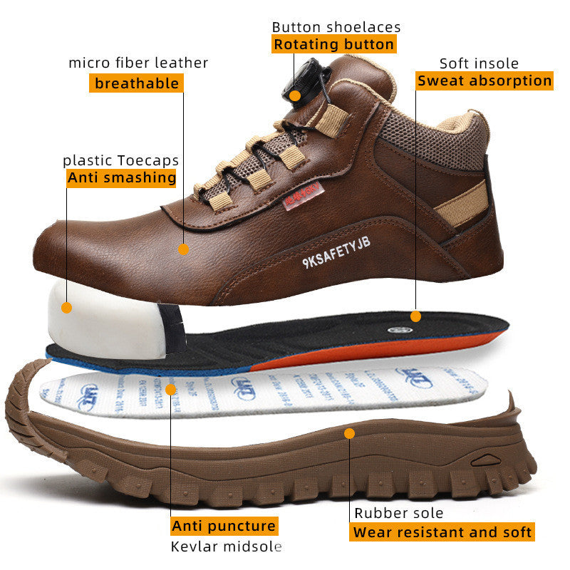 Men's Anti-smashing And Anti-penetration Non-slip Wearable Shoes