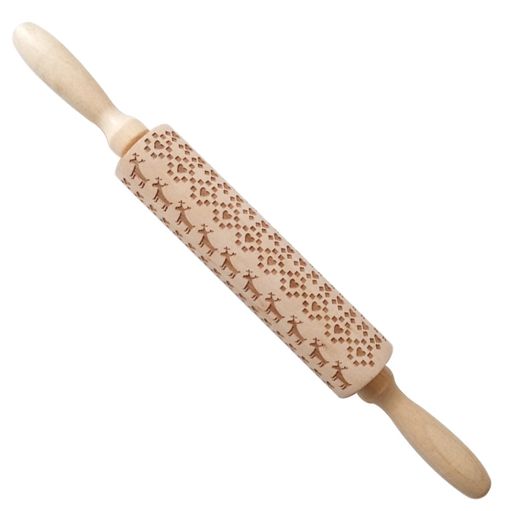 Birthday Christmas embossed rolling pin