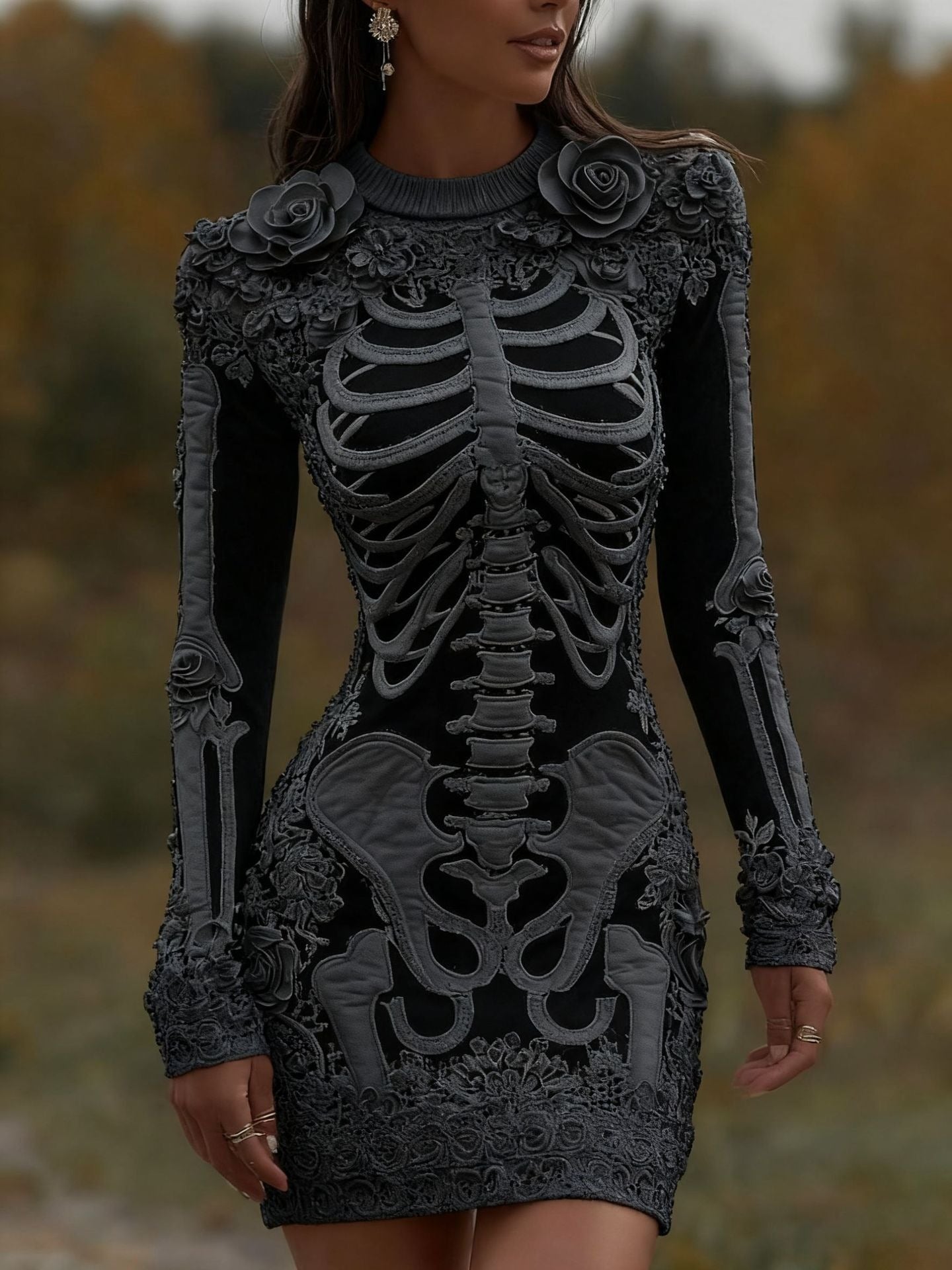Women's Fashion 3D Digital Printing Hip Skirt