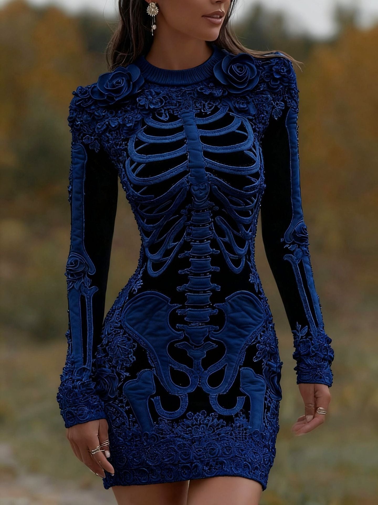 Women's Fashion 3D Digital Printing Hip Skirt
