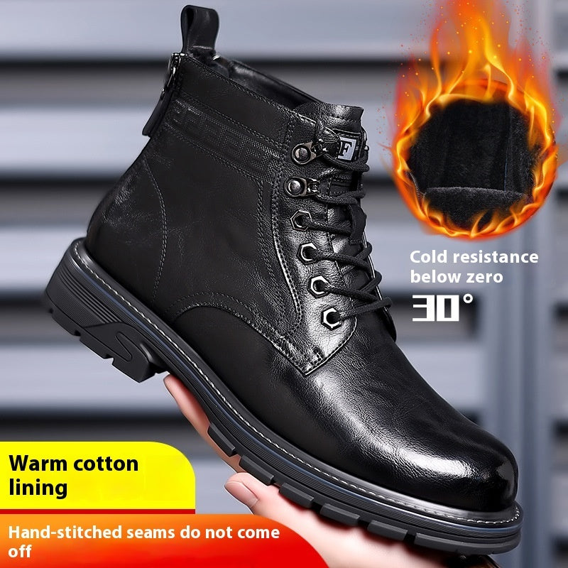 British Style All-matching Work Clothes Ankle Boots Fashion Haulage Motor Leather Boots