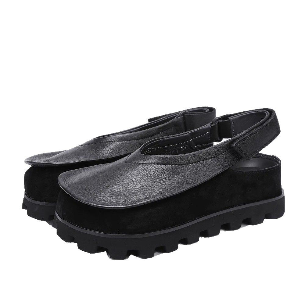 Retro Original Thick-soled Leather Toe Box Soft Bottom Platform Shoes For Women