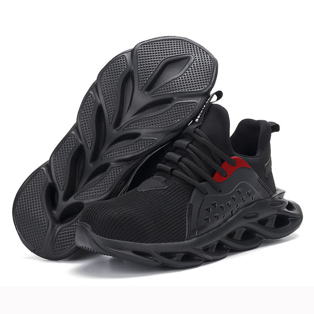 Flying fabric four seasons safety shoes