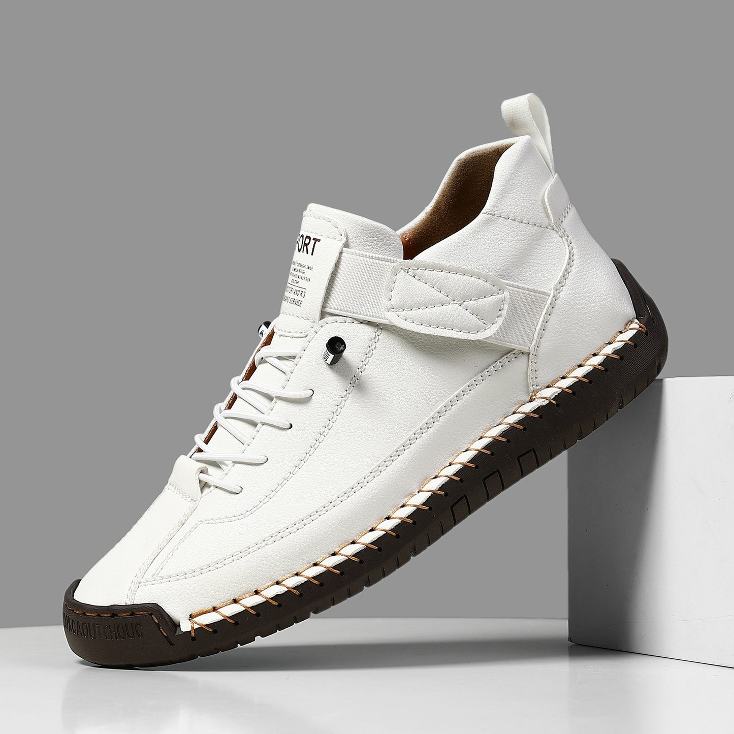 FallWinter Hot-selling Foreign Trade Cross-border Plus Size Men's Mid-Top Martin Boots Outdoor Casual Shoes Tooling Stitching Men's Shoes
